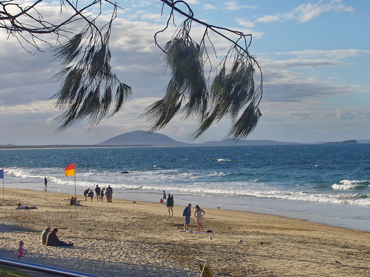 Aerial view of Mooloolaba Beach and the Sunshine Coast coastline